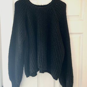 Black Chunky Knit Sweater